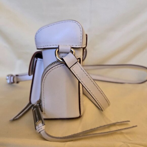 Ivory White Leather Rebecca Minkoff Crossbody Bag Great Style Retail Value $98 - Picture 11 of 11